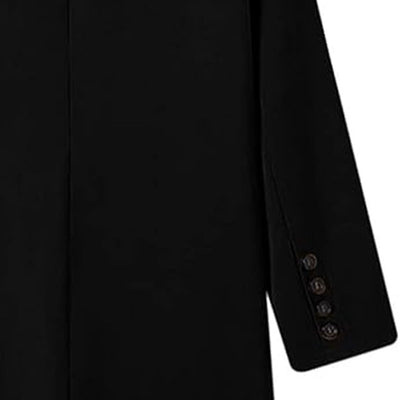 NOOR™ Lange Zwarte Blazer Jas