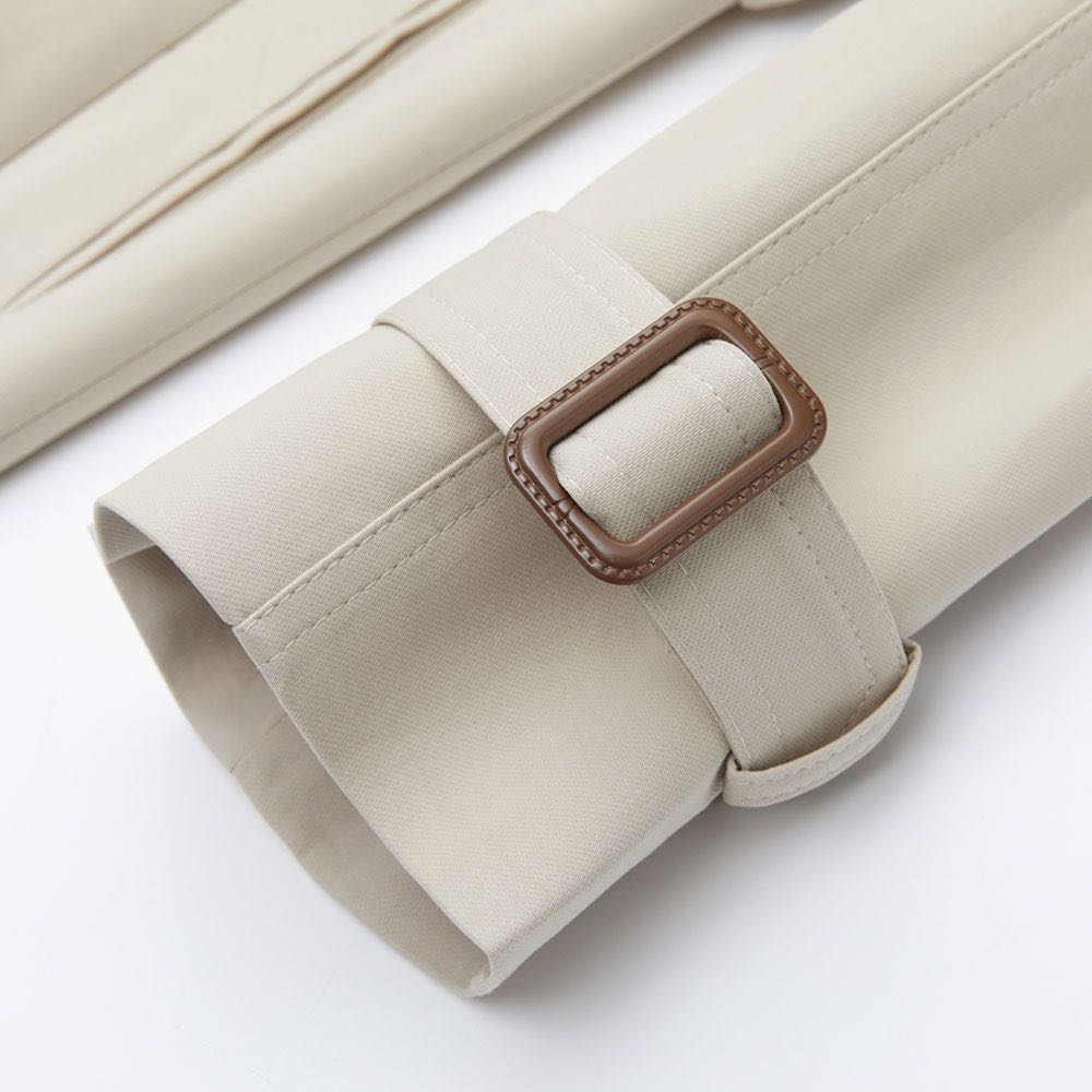 SIGNE™ Lang Beige Trenchfrakke