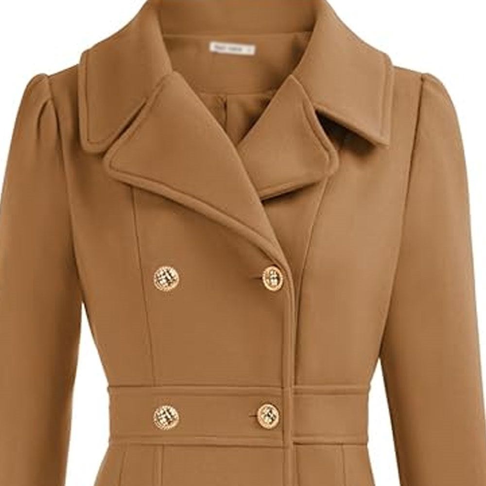 INGRID™ Lange Bruine Winterjas