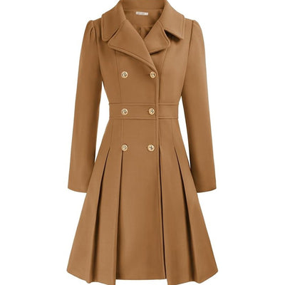 INGRID™ Lange Bruine Winterjas