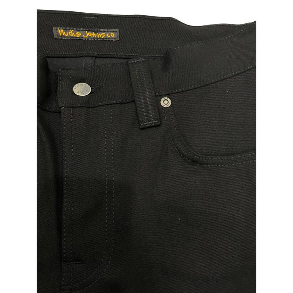Nudie Jeans Black Cotton Jeans per a home