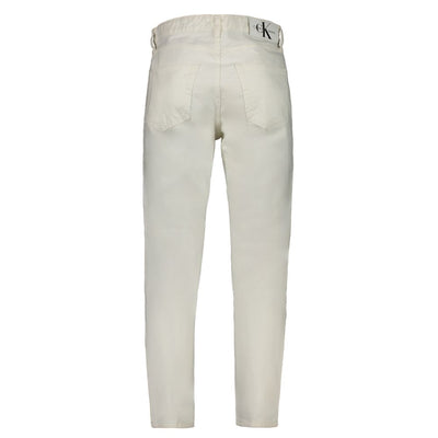 Calvin Klein White Cotton Jeans per a home