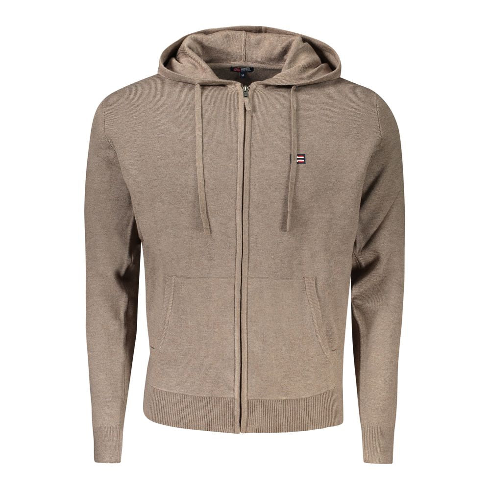 Norway 1963 Brun Polyamid Herre Cardigan