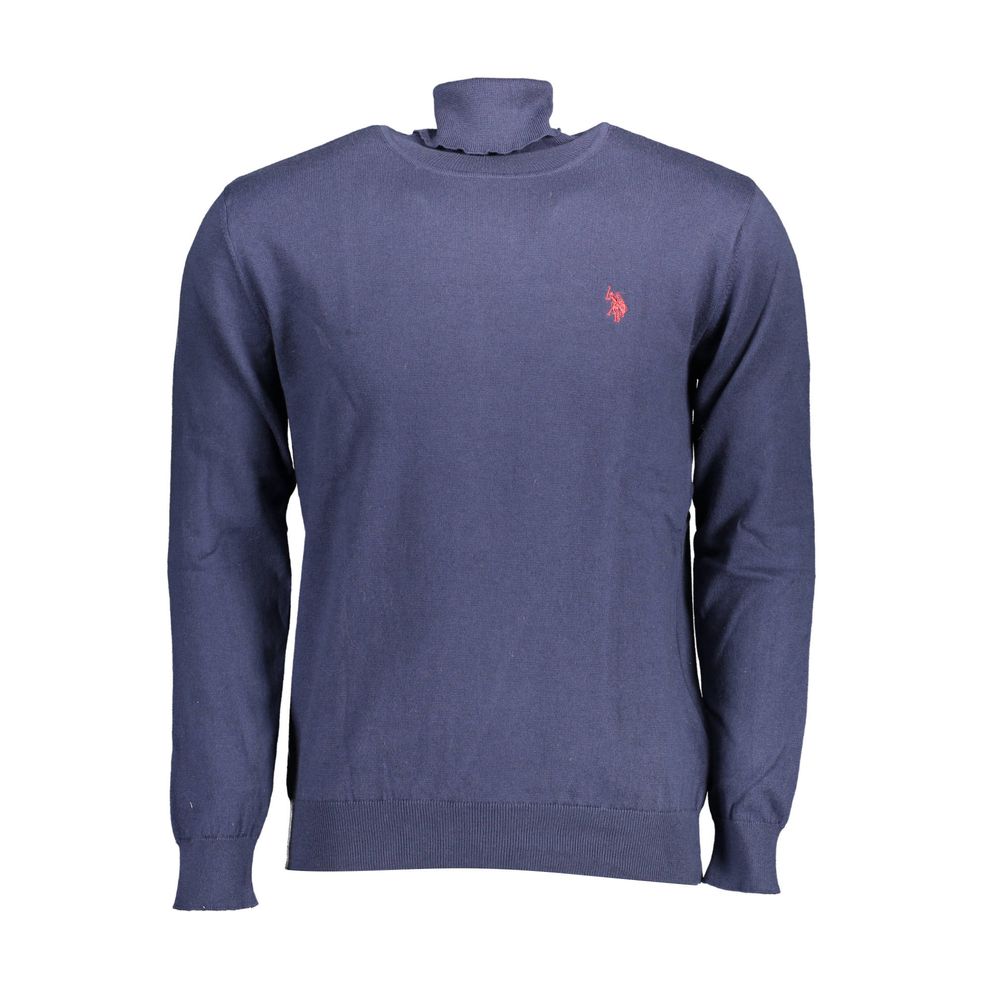 U.S. POLO ASSN. Blauer Baumwoll Herren Rollkragenpullover