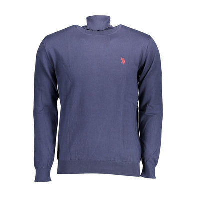 U.S. POLO ASSN. Blauer Baumwoll Herren Rollkragenpullover