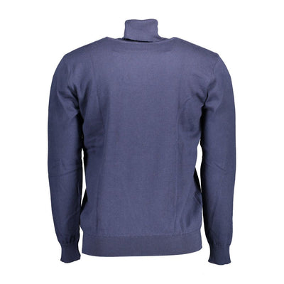 U.S. POLO ASSN. Blauer Baumwoll Herren Rollkragenpullover