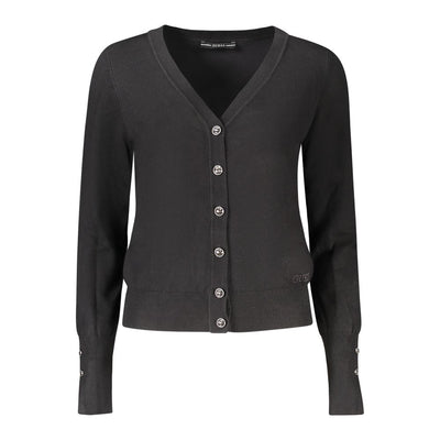 Guess Jeans Black Viscose Women Cardigan