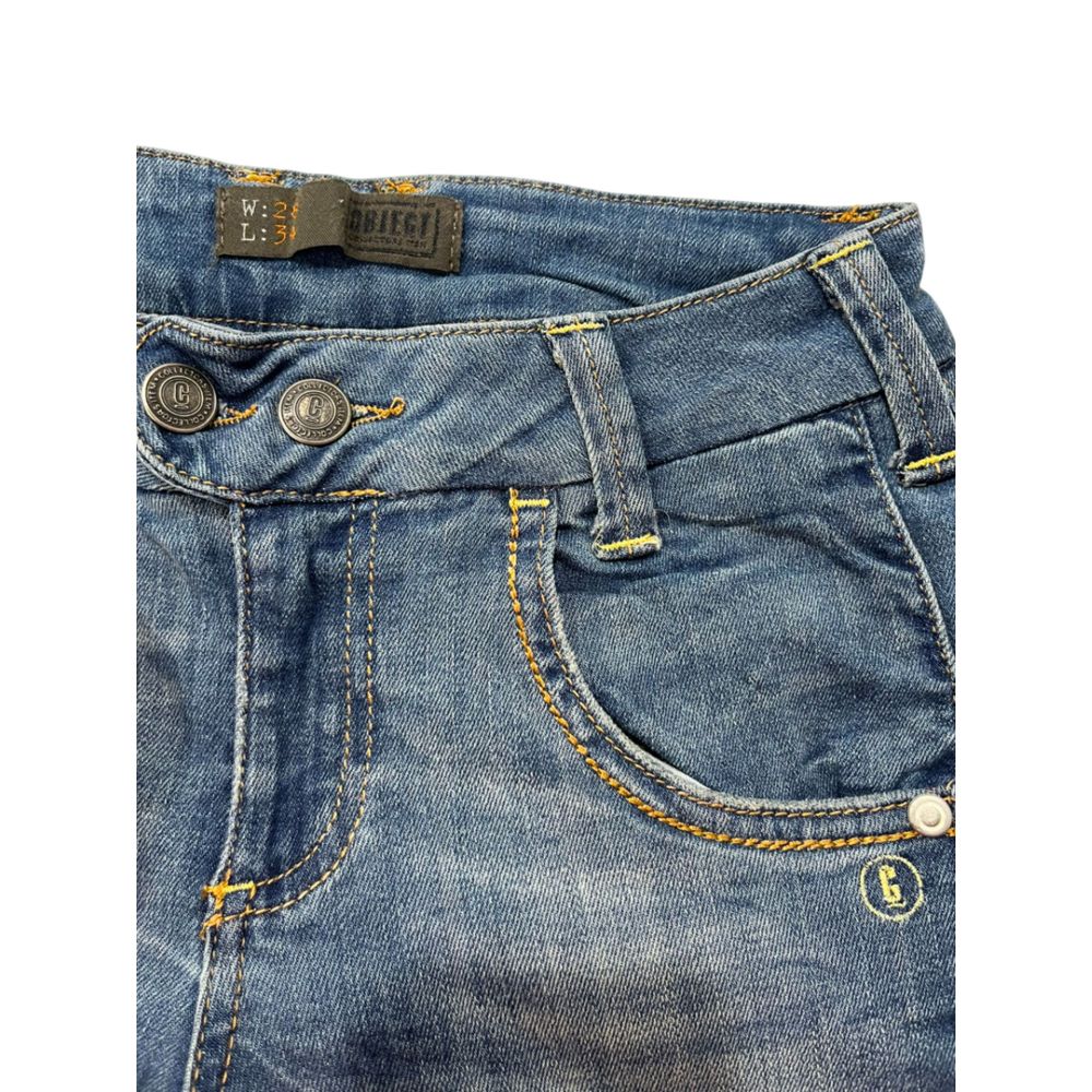 Object Blue Cotton Kvinders Jeans
