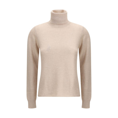 Max Mara Beige Wool Turtleneck