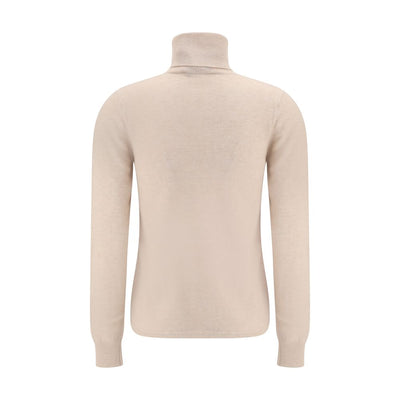 Max Mara Beige Wool Turtleneck