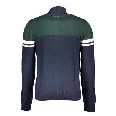 Gianmarco Venturi Blue Cotton Herre Cardigan