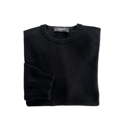 Baldinini Trend Sort Cashmere Herre Sweater