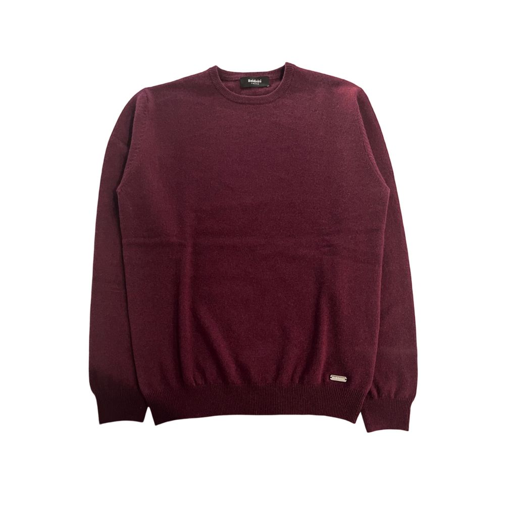 Baldinini Trend Roter Kaschmir Herrenpullover