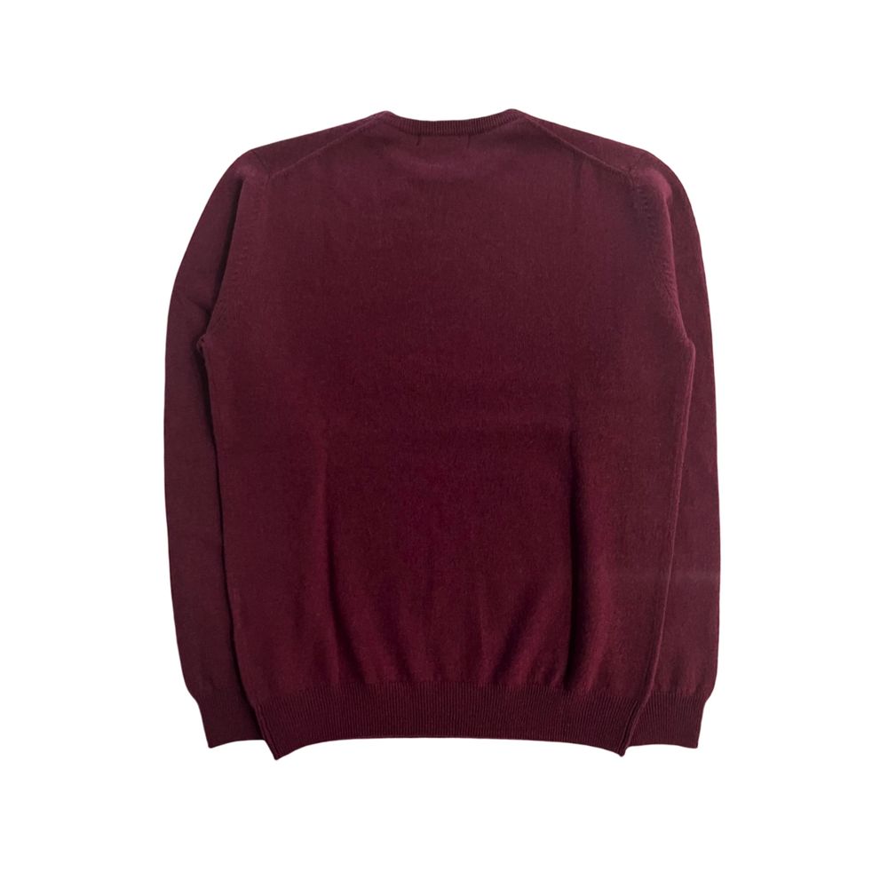 Baldinini Trend Roter Kaschmir Herrenpullover