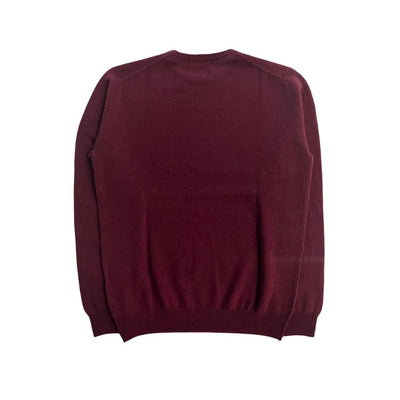Baldinini Trend Roter Kaschmir Herrenpullover