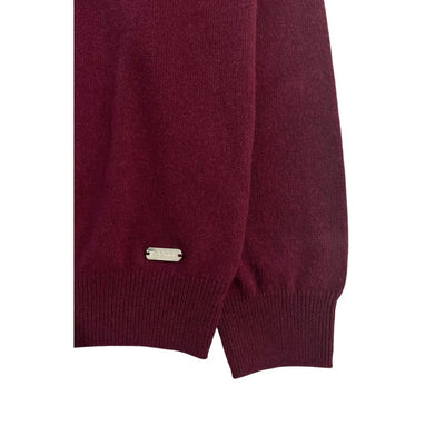Baldinini Trend Roter Kaschmir Herrenpullover