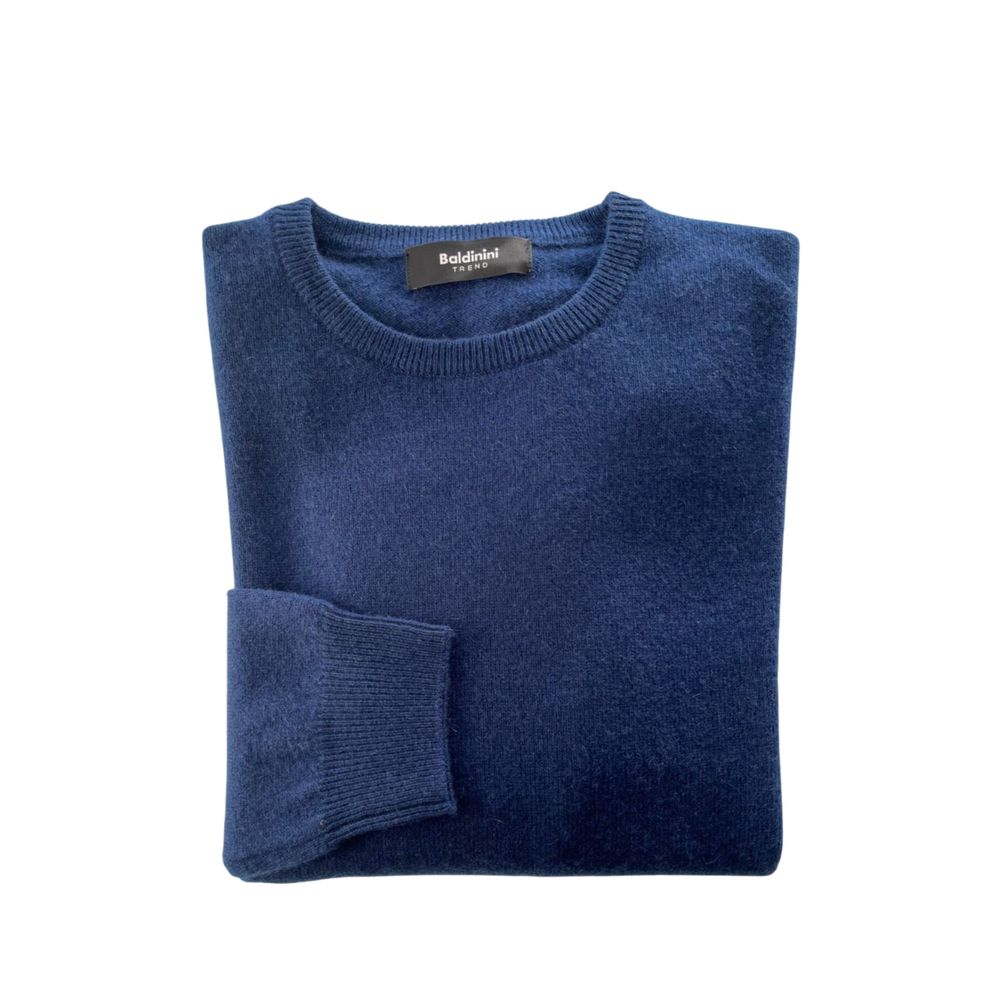 Baldinini Trend Blue Cashmere Herresweater