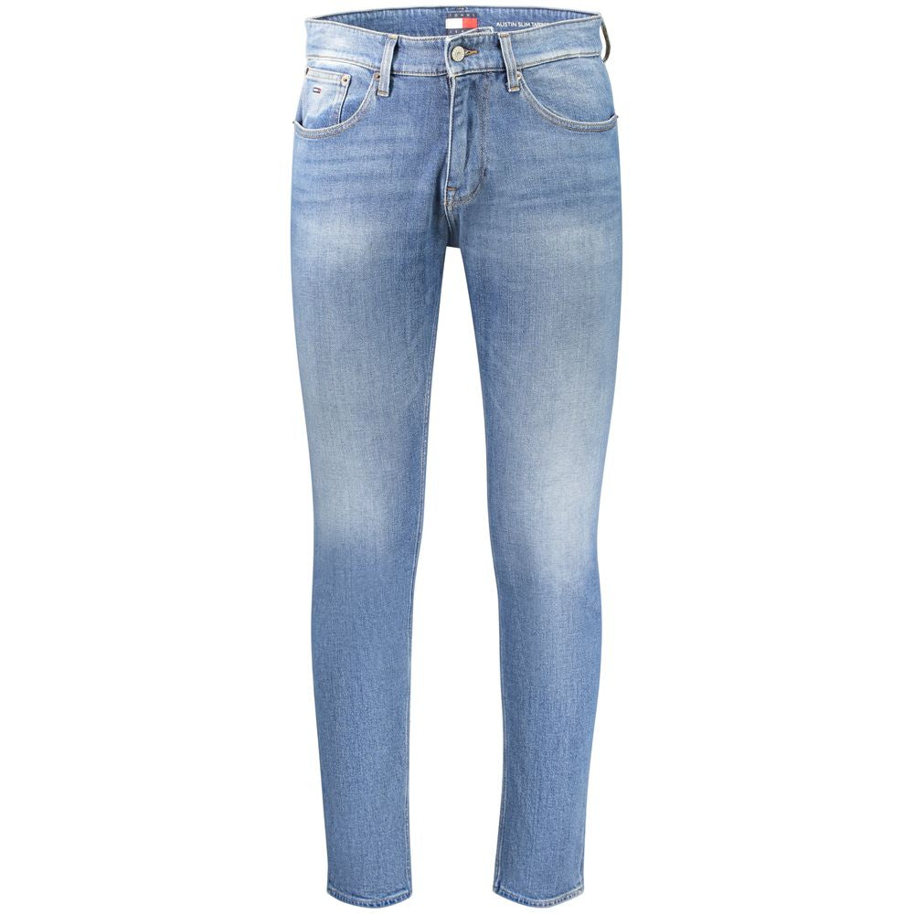 Tommy Hilfiger Blu Cotton Jean ajustat i escurçat per a home