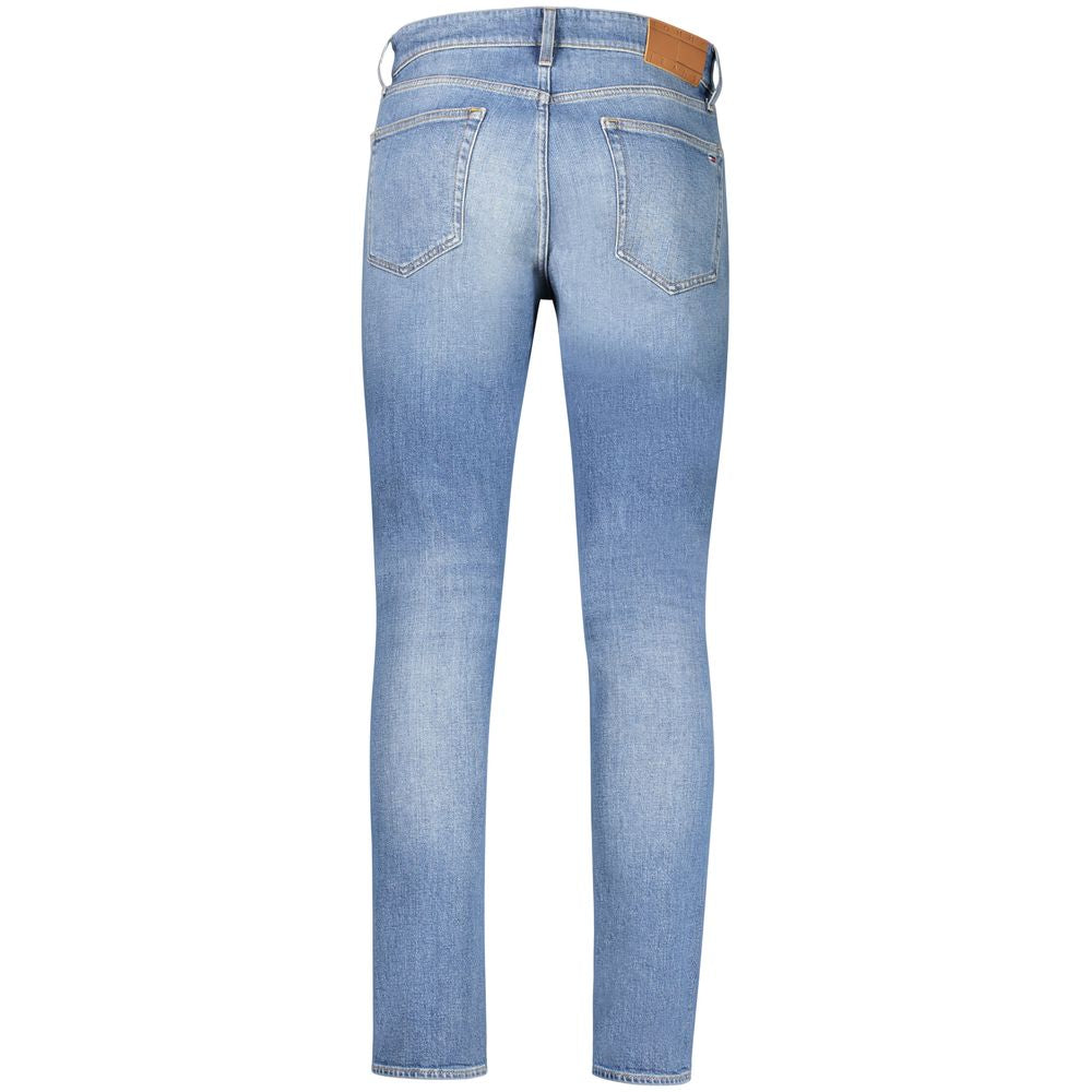 Tommy Hilfiger Blu Cotton Jean ajustat i escurçat per a home