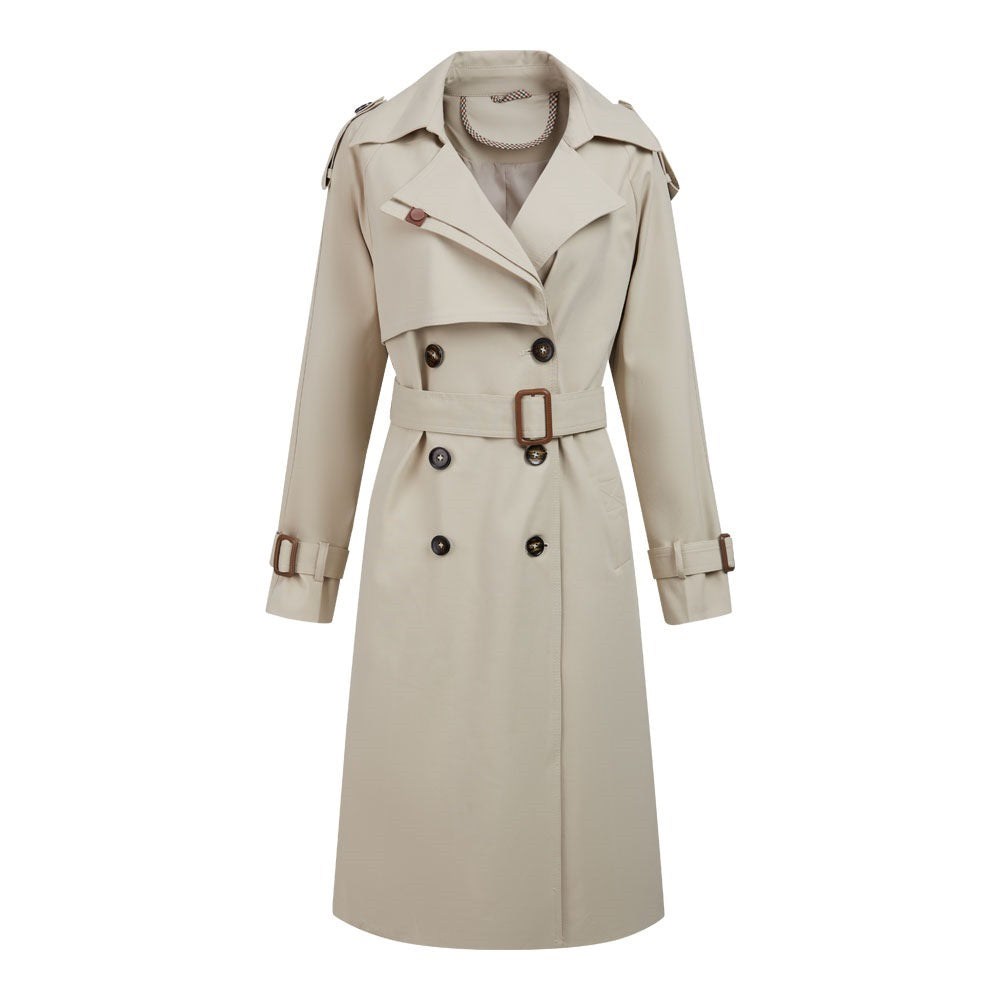 SIGNE™ Lang Beige Trenchfrakke