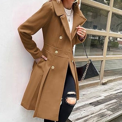 INGRID™ Lange Bruine Winterjas